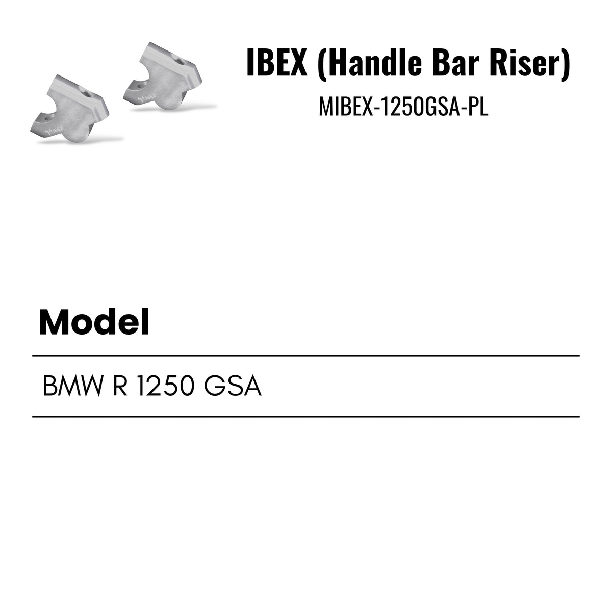 Fit Guide for Machina Pull back handle bar risers for BMW R 1200 GS/R 1200 GSA/ R1250 GS/R 1250 GSA/ S 1000 XR