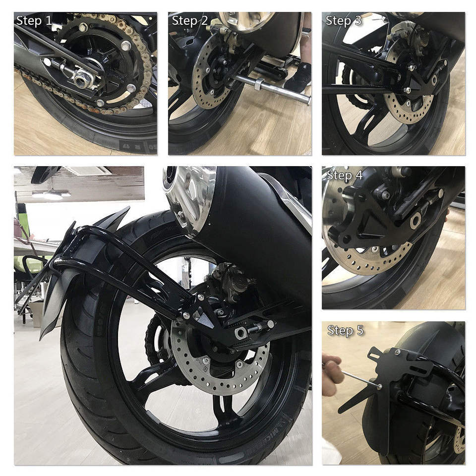 MACHINA Rear Fender Mudguard & Tail Tidy License Plate Holder for BMW G310GS / G310R 2017-2024