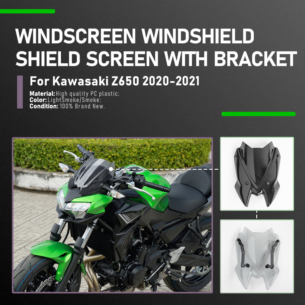 Windscreen deflector Kawasaki Z650 smoke tint