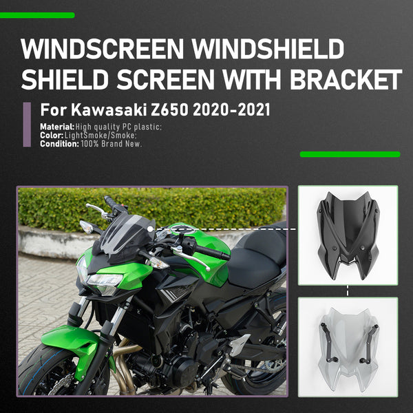 Windscreen deflector Kawasaki Z650 smoke tint