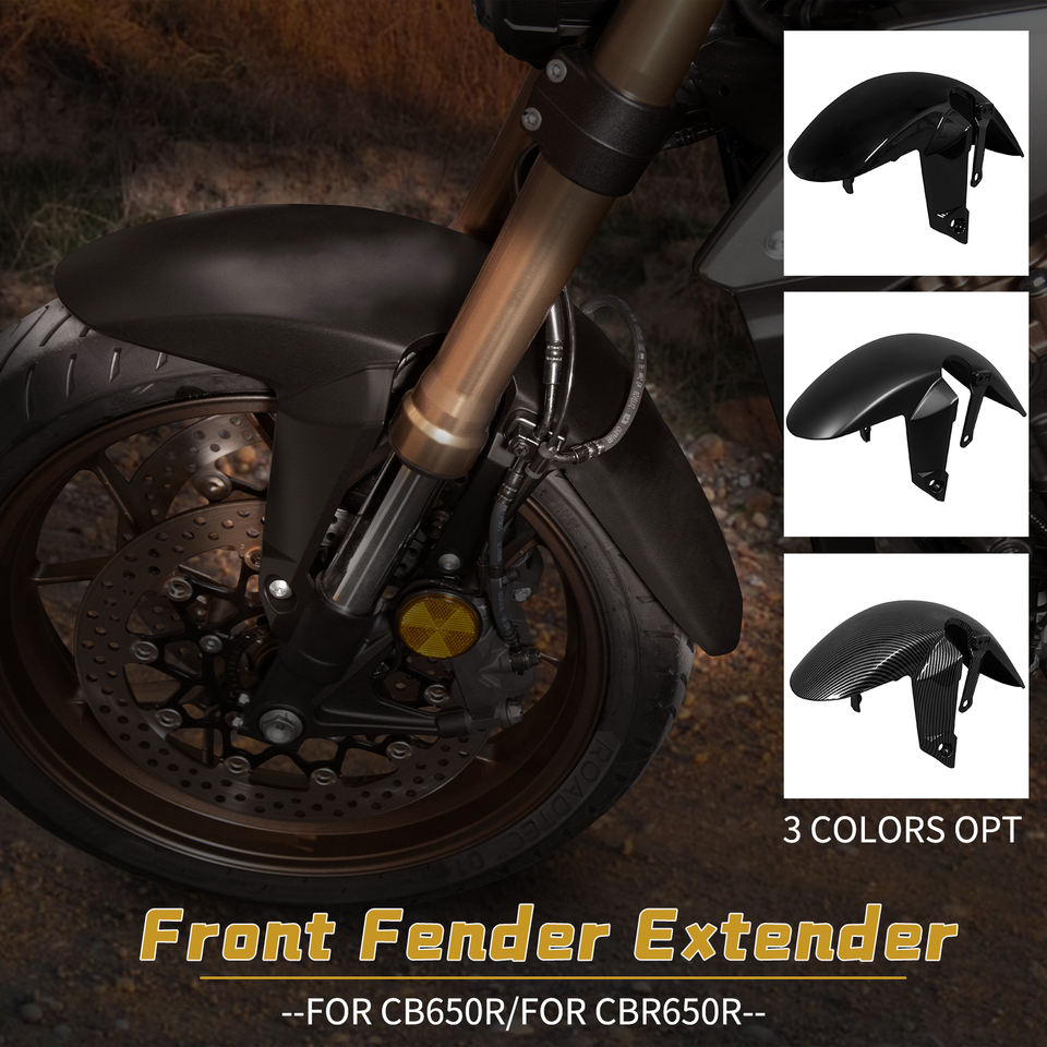 MACHINA Front Mudguard Extension Honda CB650R CBR650R Glossy Black