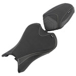 Leather seat set for Triumph Street Triple 765 2023-2024 – black, angle view