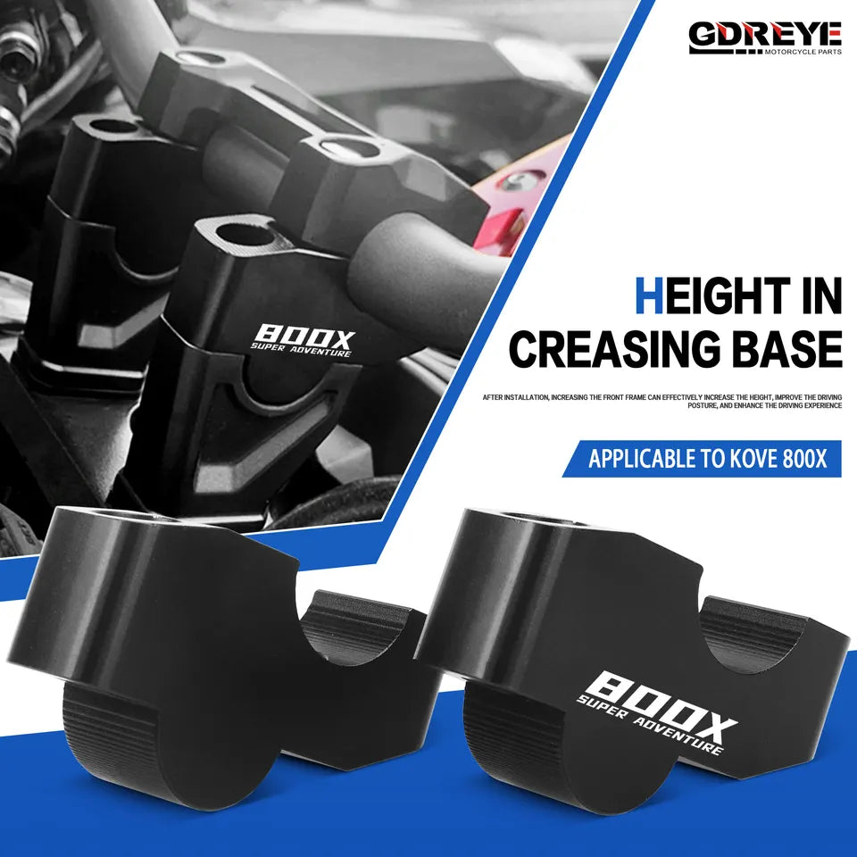 MACHINA T6 Aluminium Handlebar Risers for Kove 800X (2023–2025)