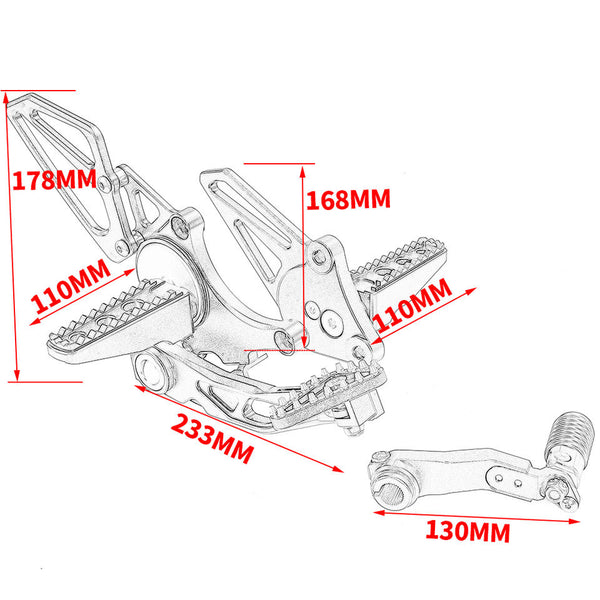 MACHINA Adjustable Rear Sets Heightened Footrest Foot Pegs Brake Shift Pedal Kit for BMW R NineT / R9T 2014-2025