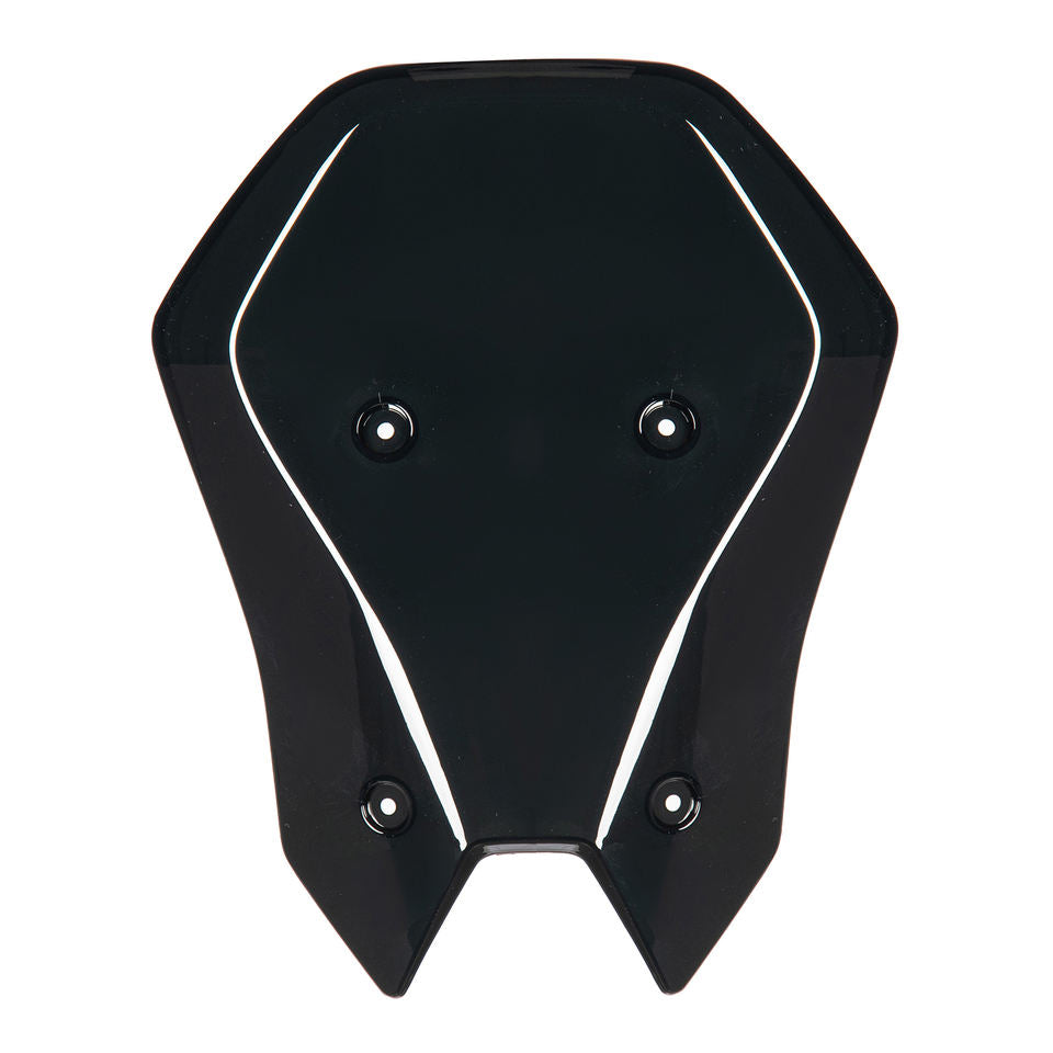 MACHINA 20mm Taller Windshield for Kawasaki Z900 2025+ – Smoke tint, front view