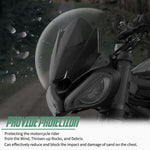Windshield installed on bike – debris and wind protection