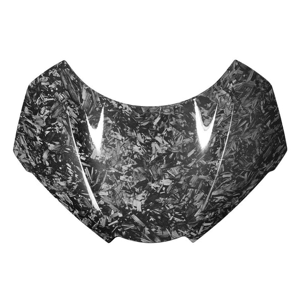 MACHINA Headlight Fairing Cover for Triumph Street Triple 765 – Forged Carbon finish, white background