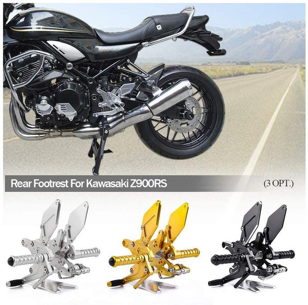 MACHINA CNC Adjustable Rear Foot Pegs for Kawasaki Z900RS 2018–2021