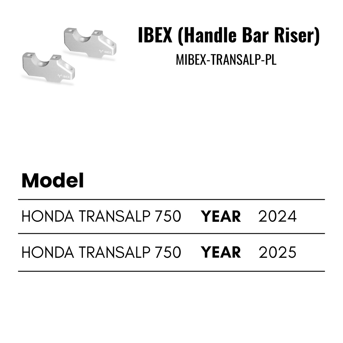 Fit Guide for Machina Pull back handle bar risers for Honda Transalp XL 750
