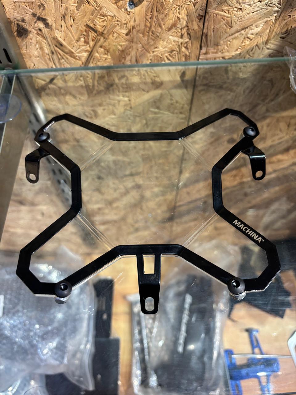 Machina Headlight cover with frame for BMW R 1300 GS Adventure.